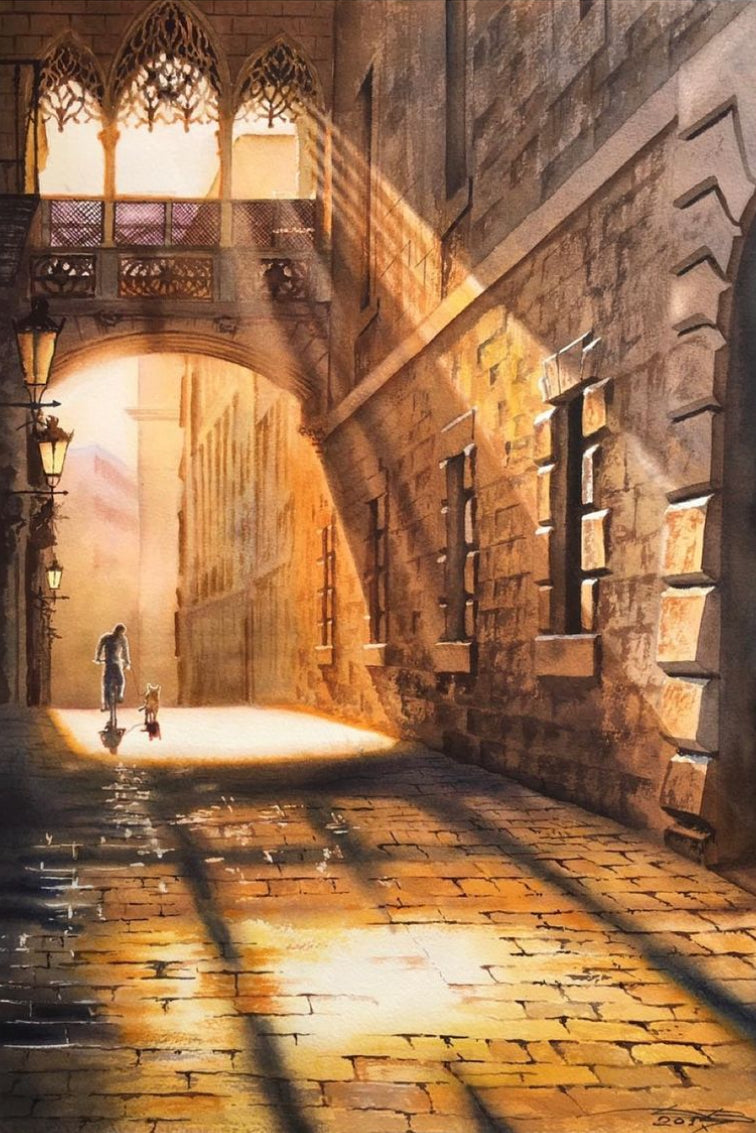 Igor_Dubovoy_-Barcelona._Gothic_Quarter_38x56cm.jpg