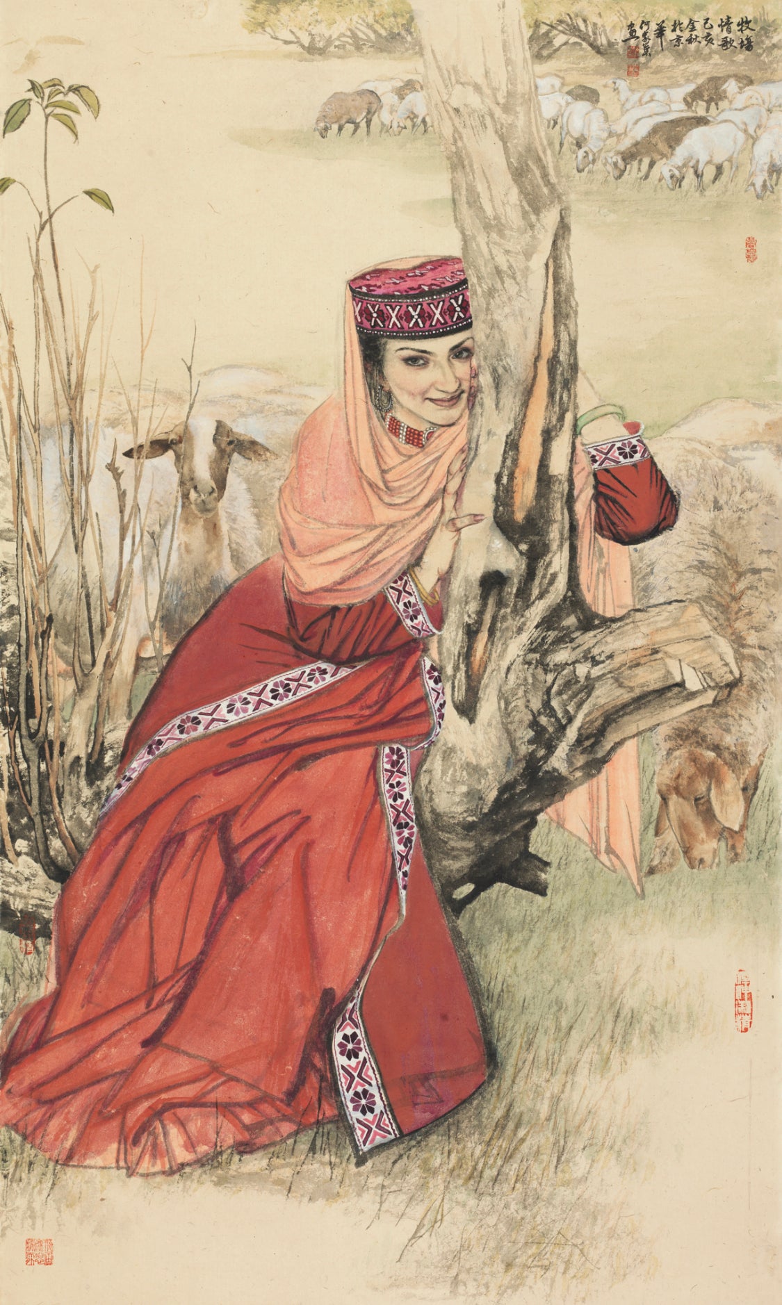 Jiaying_HE_Pasture_Love_Song_69_x_116_cm_on_bark_Paper.jpg