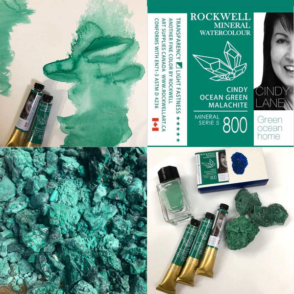 Cindy Ocean Green Malachite Watercolor Tube
