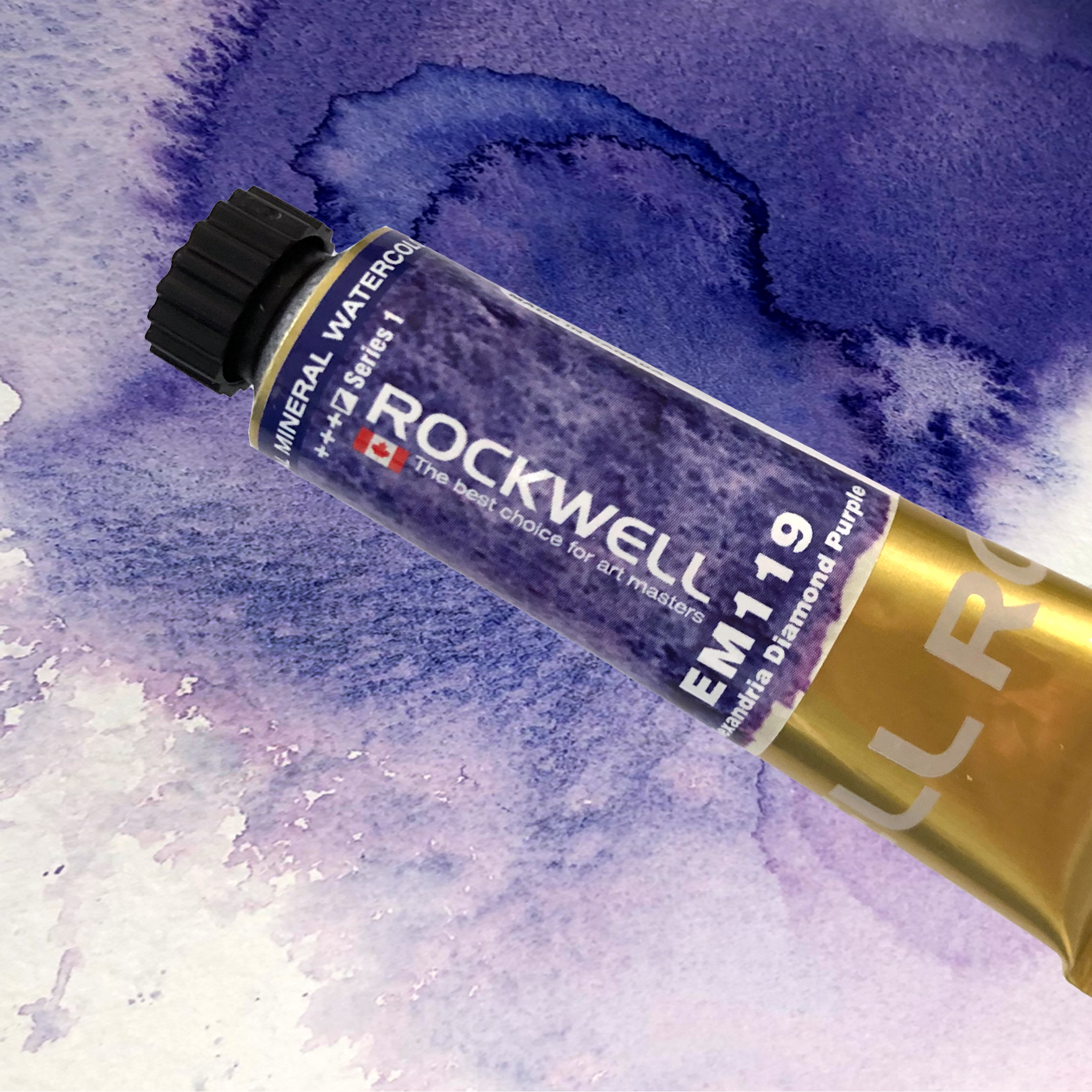 Alexandria Diamond Purple watercolor paint tube by RockWell.