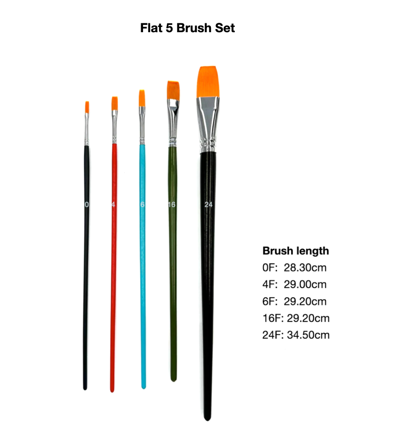 Flat 5 Brush set