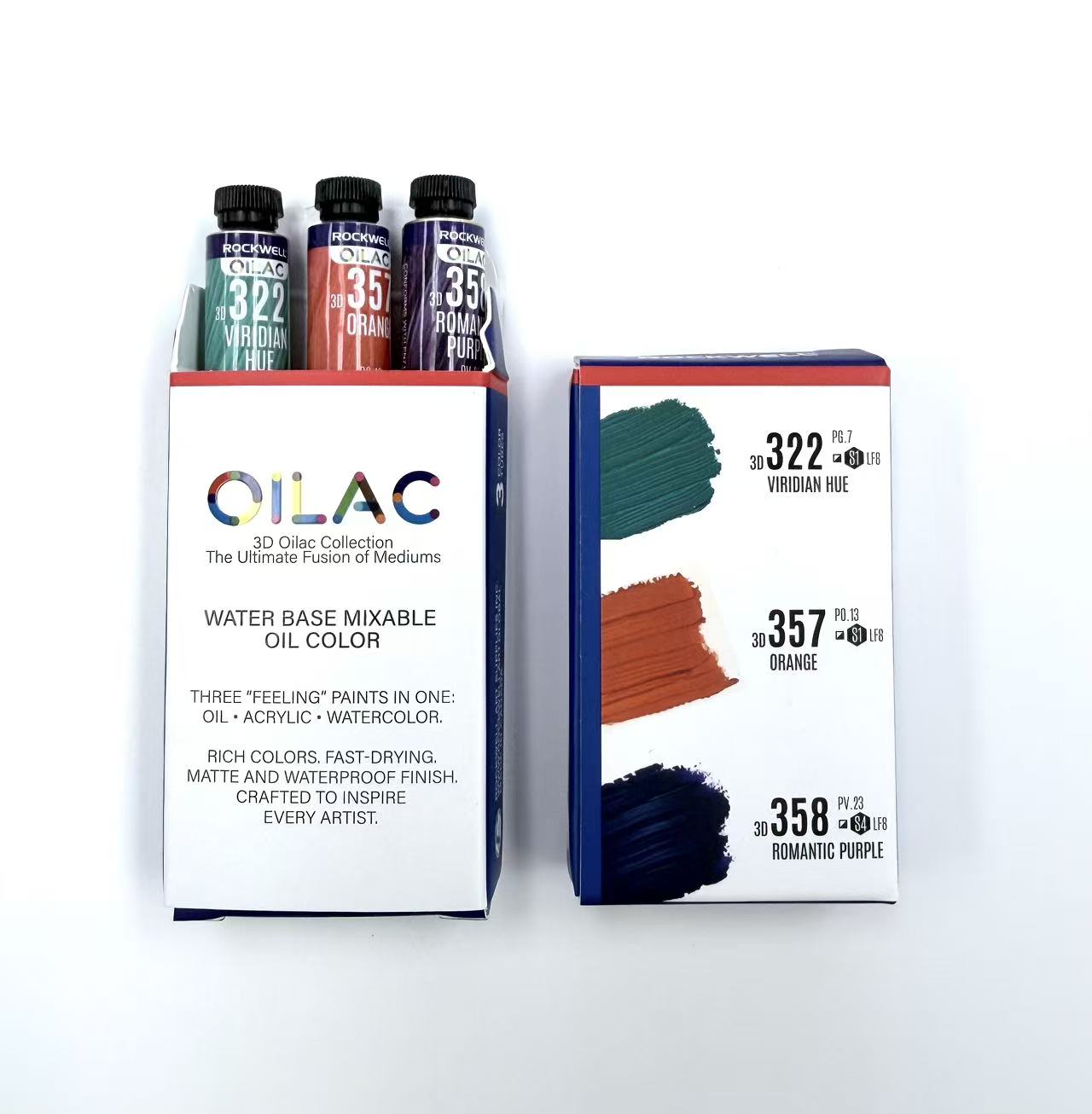3D Oilac Set - 12 Watercolor Tubes