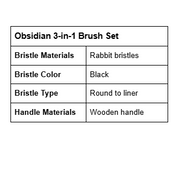 Obsidian 3-in-1 Brush Set