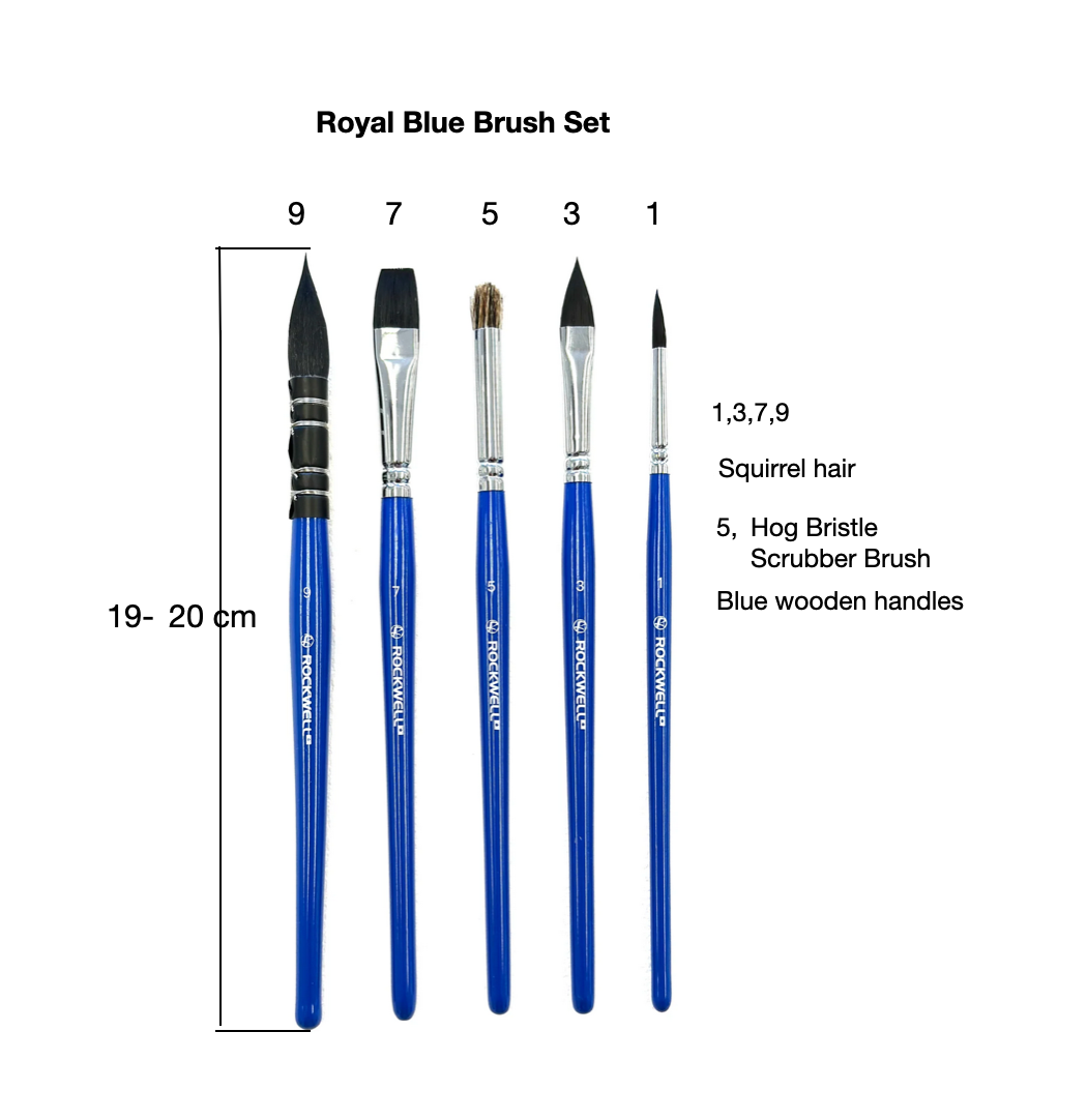 Rock Blue 3-in-1 Watercolor Brush Set