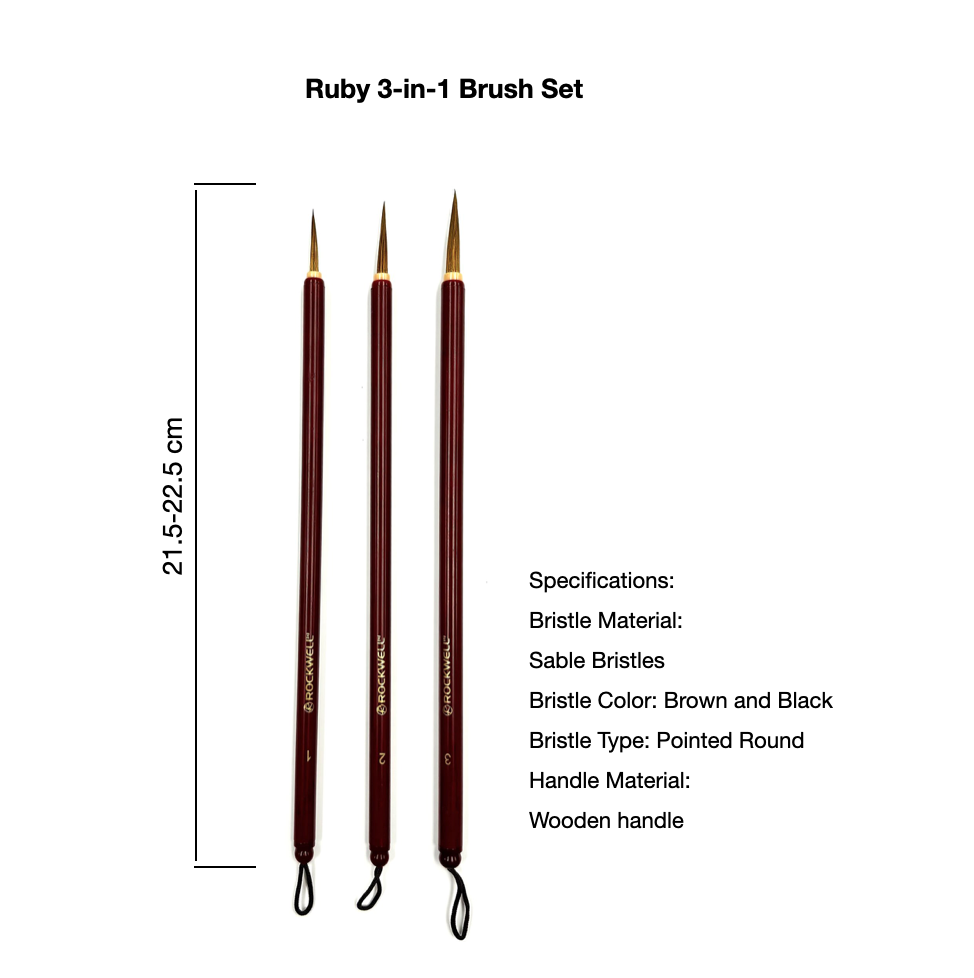 Ruby 3-in-1 Brush Set
